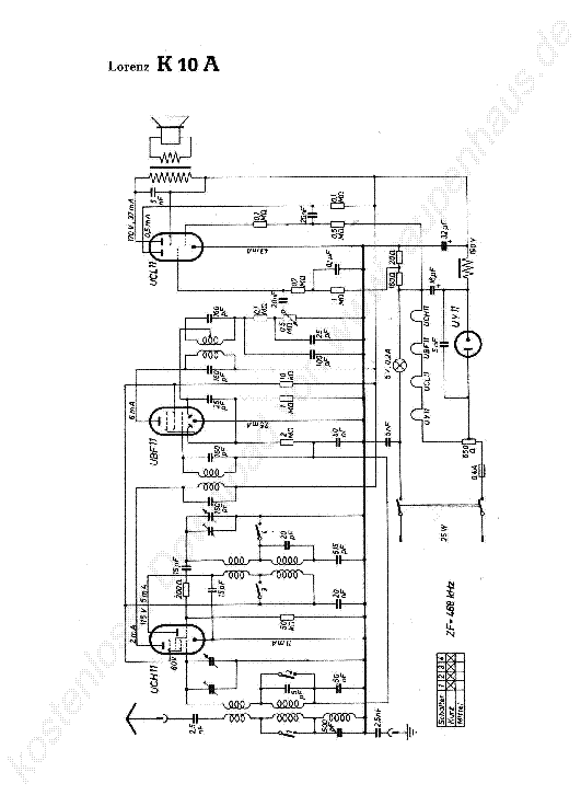 LORENZ K 10 A service manual