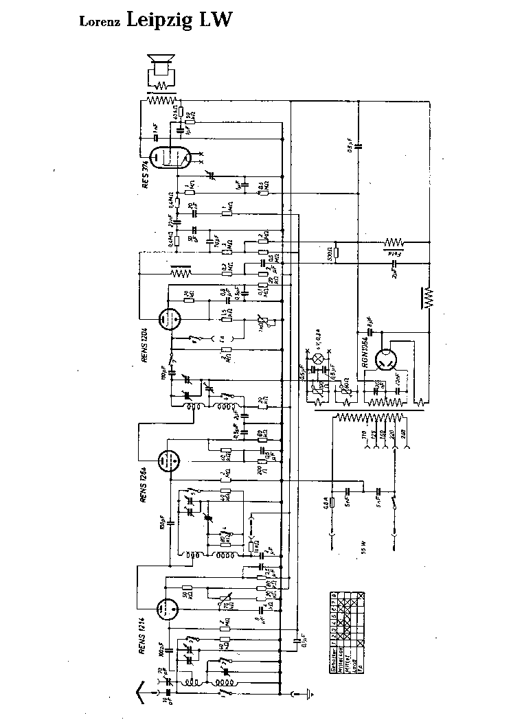 LORENZ LEIPZIG LW RECEIVER SCH service manual