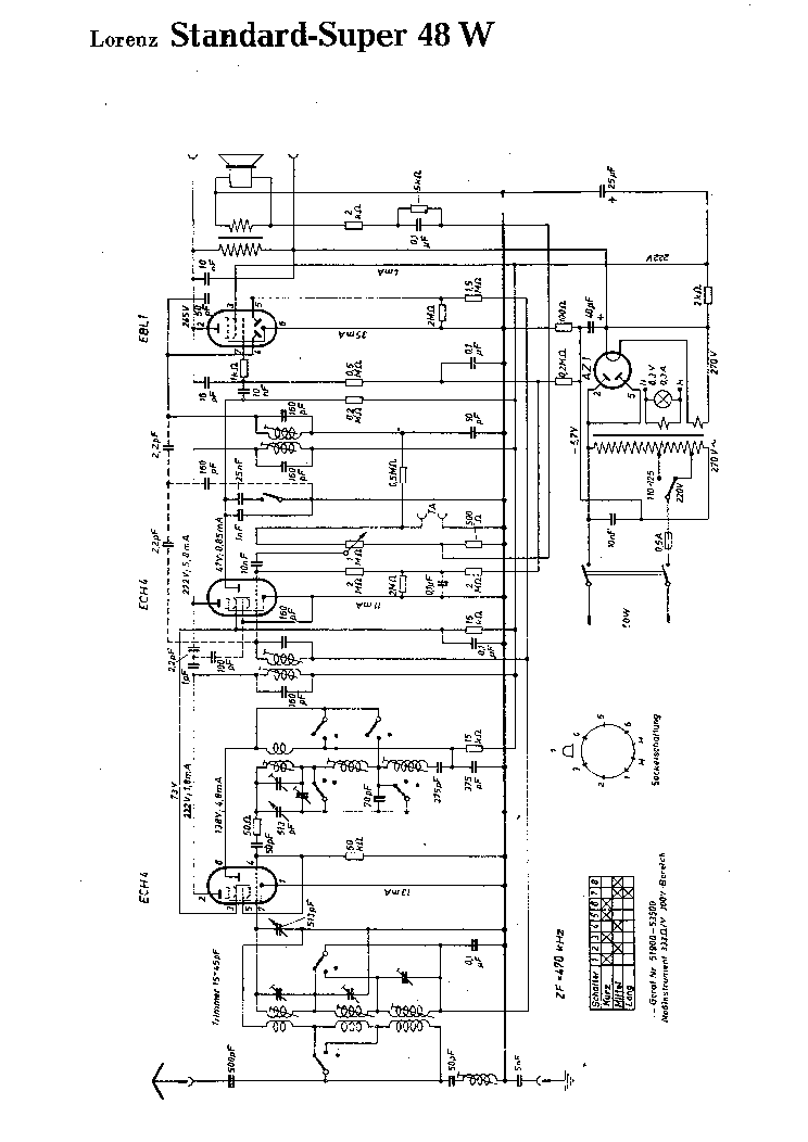 LORENZ STANDARD-SUPER 48W RECEIVER SCH service manual