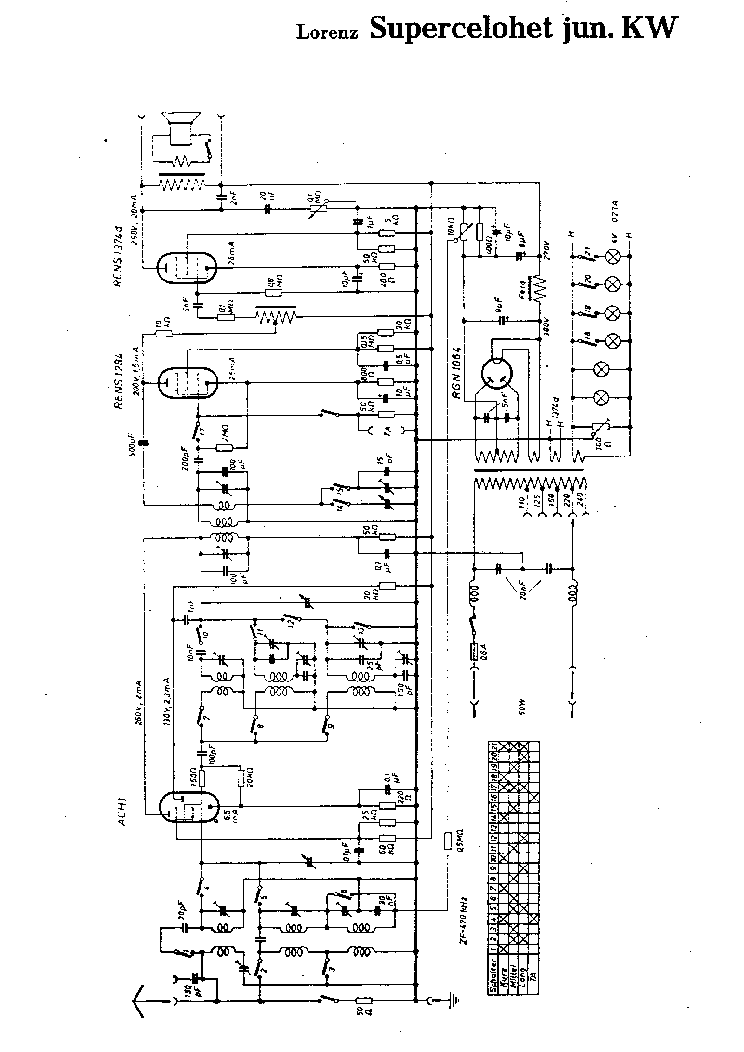 LORENZ SUPERCELOHET JUN KW RECEIVER SCH service manual