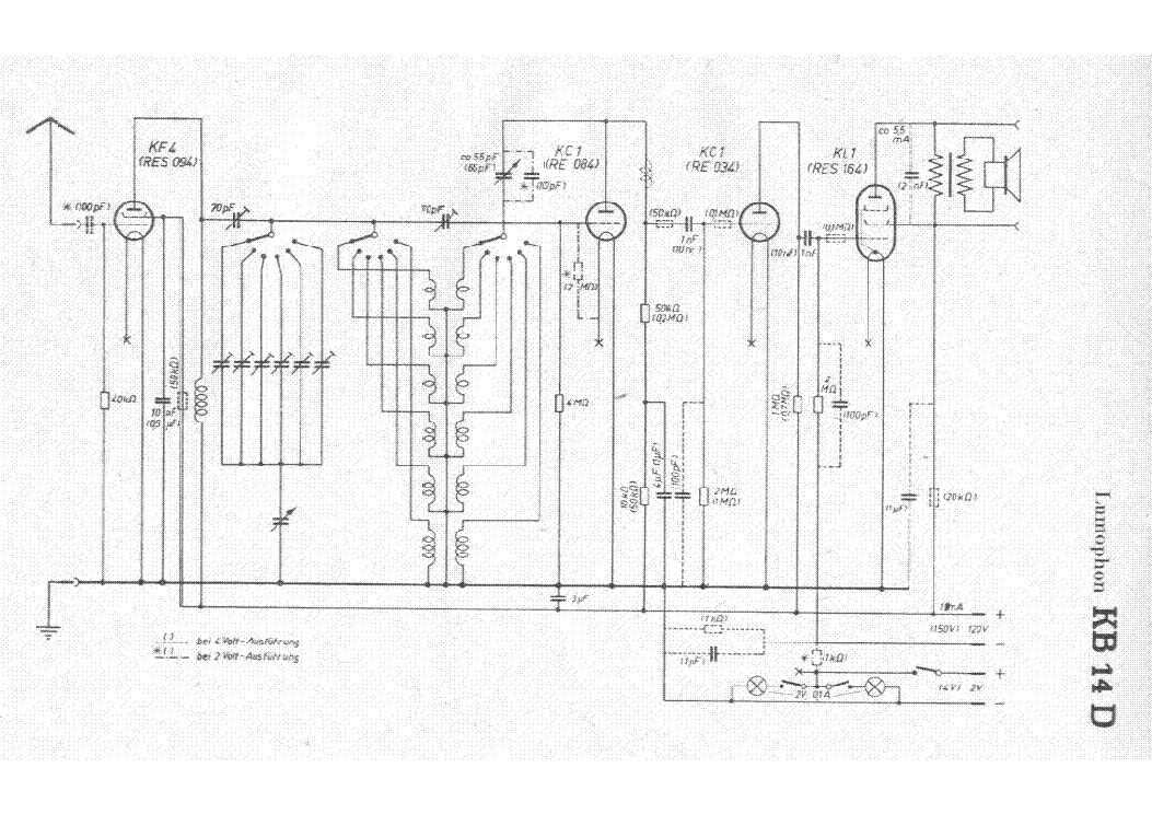 LUMOPHON KB14 D AM RADIO RECEIVER SCH service manual