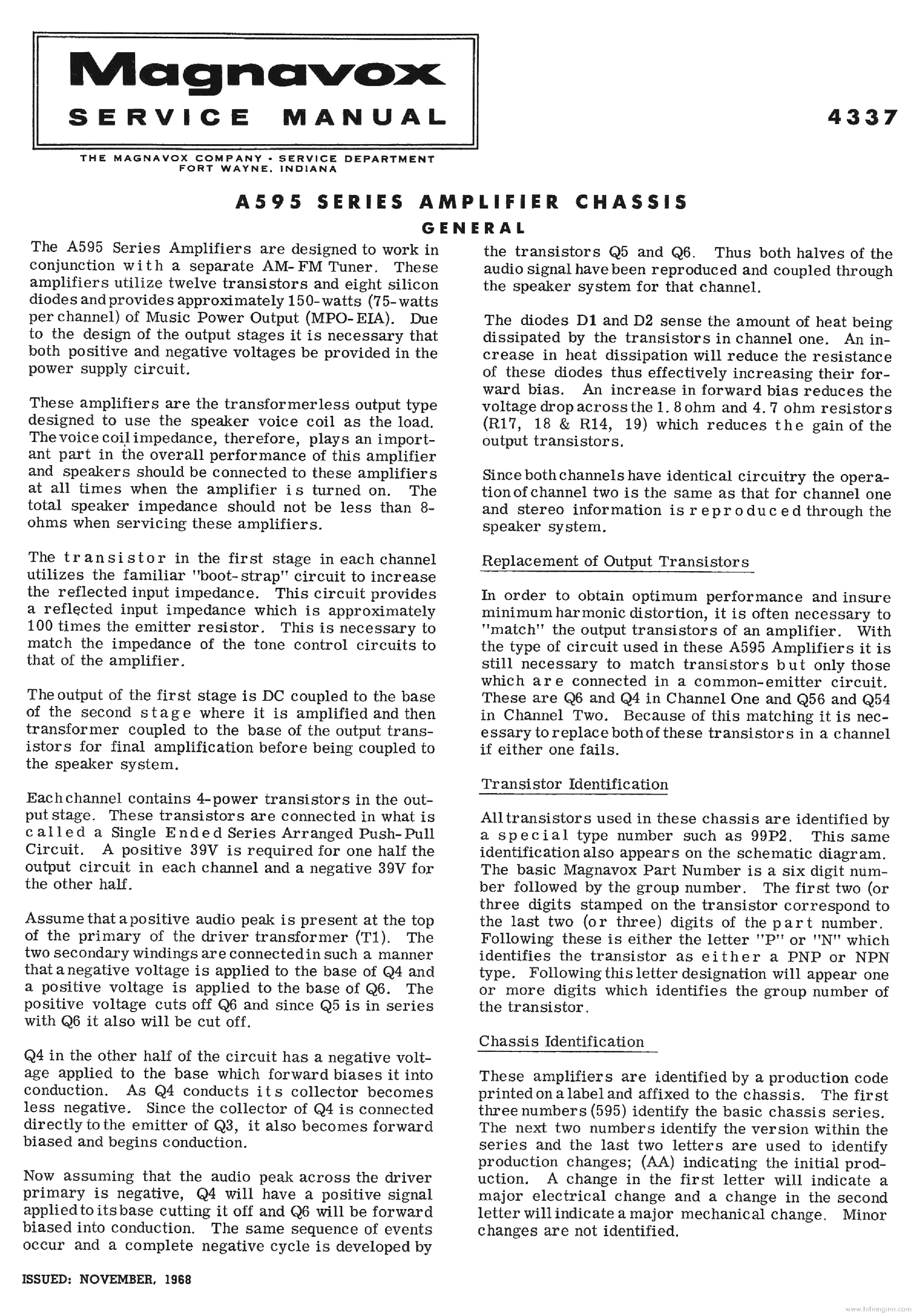 MAGNAVOX A595 SM EN service manual