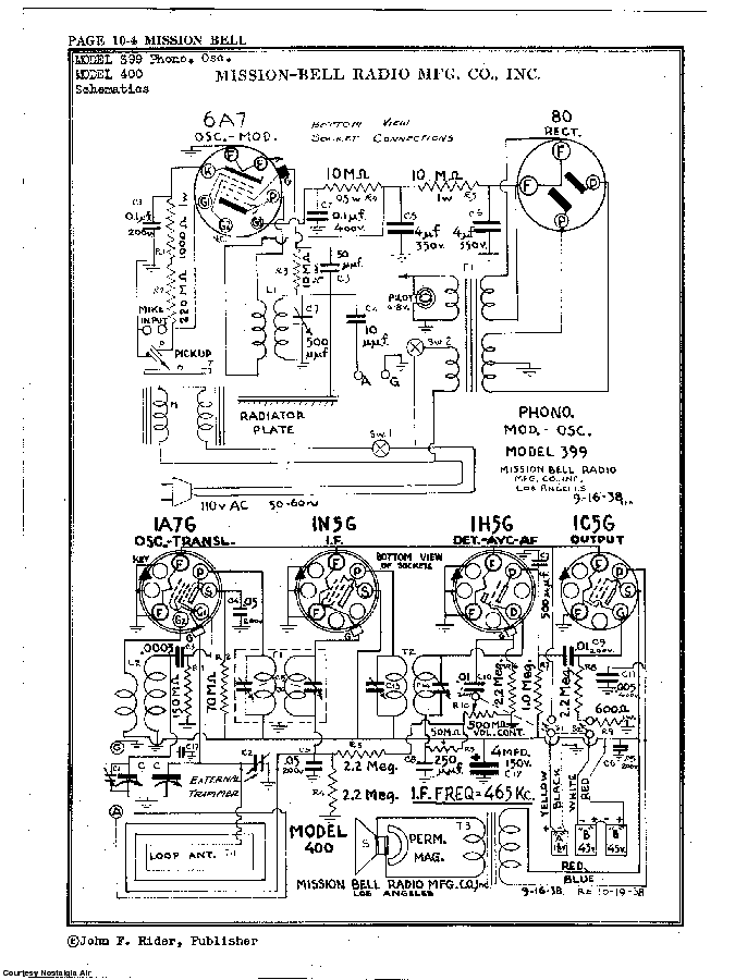 MISSION BELL RADIO 400 SCH Service Manual download, schematics, eeprom ...