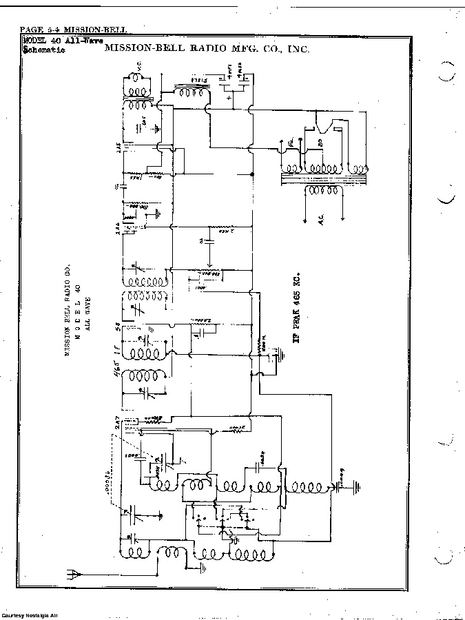 MISSION BELL RADIO 40 ALL-WAVE SCH Service Manual download, schematics ...