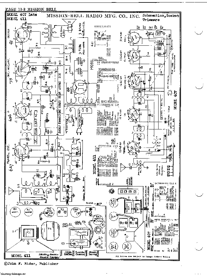 MISSION BELL RADIO 411 SCH Service Manual download schematics eeprom repair info for electronics experts