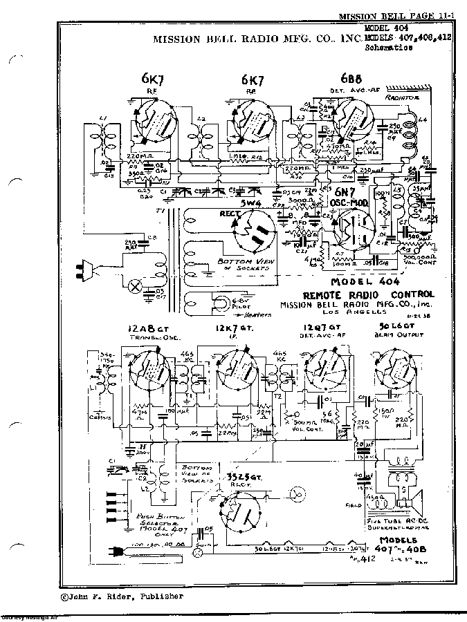 MISSION BELL RADIO 412 SCH Service Manual download, schematics, eeprom ...