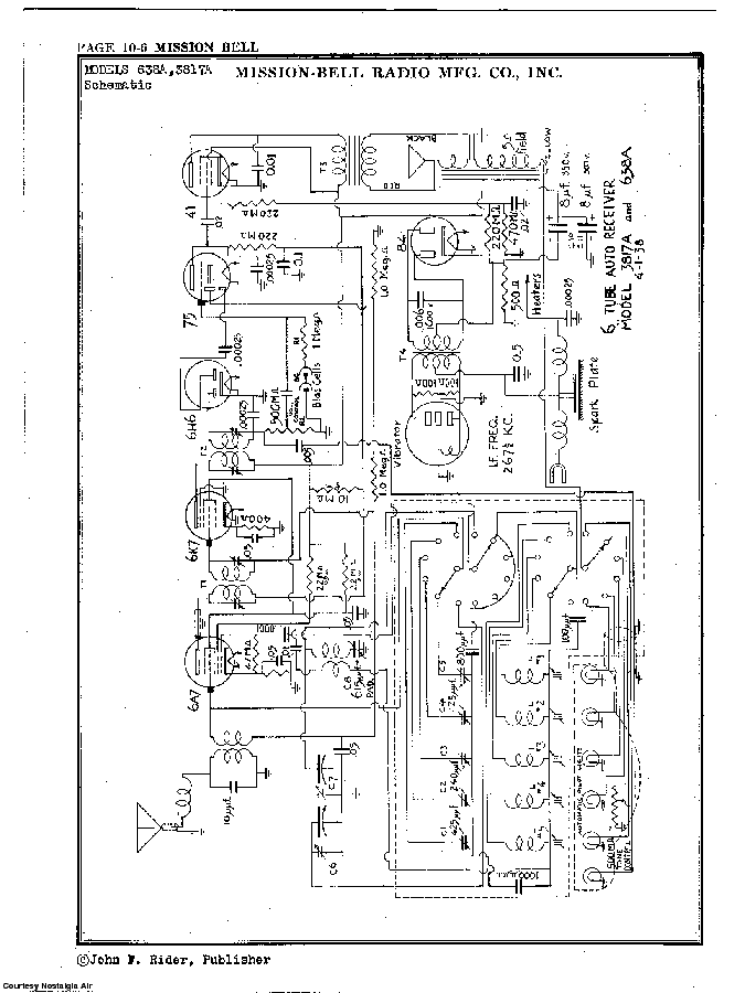 MISSION BELL RADIO 638A SCH Service Manual download, schematics, eeprom ...