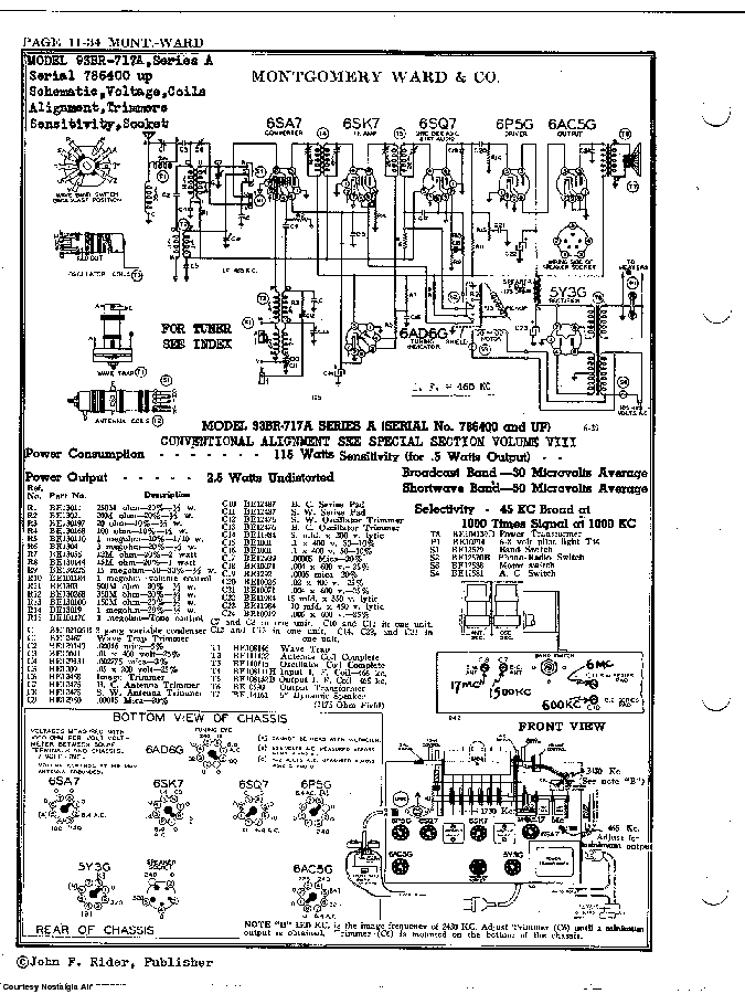 MONTGOMERY WARD 93BR-717A,SERIES A SCH Service Manual download ...