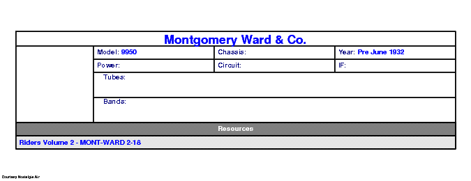 MONTGOMERY WARD 9950 SCH service manual