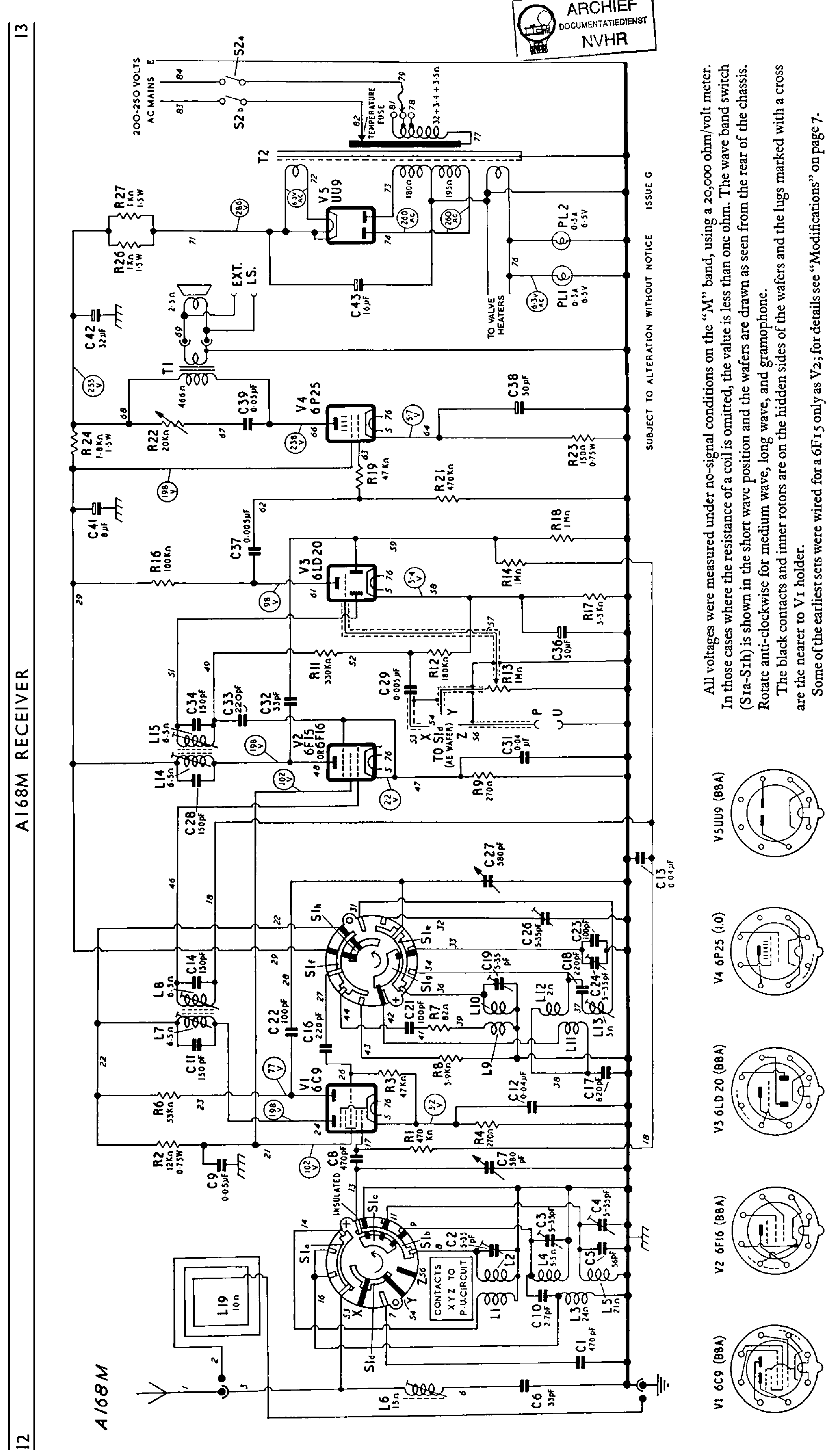 MURPHY A168M AC RECEIVER SCH service manual