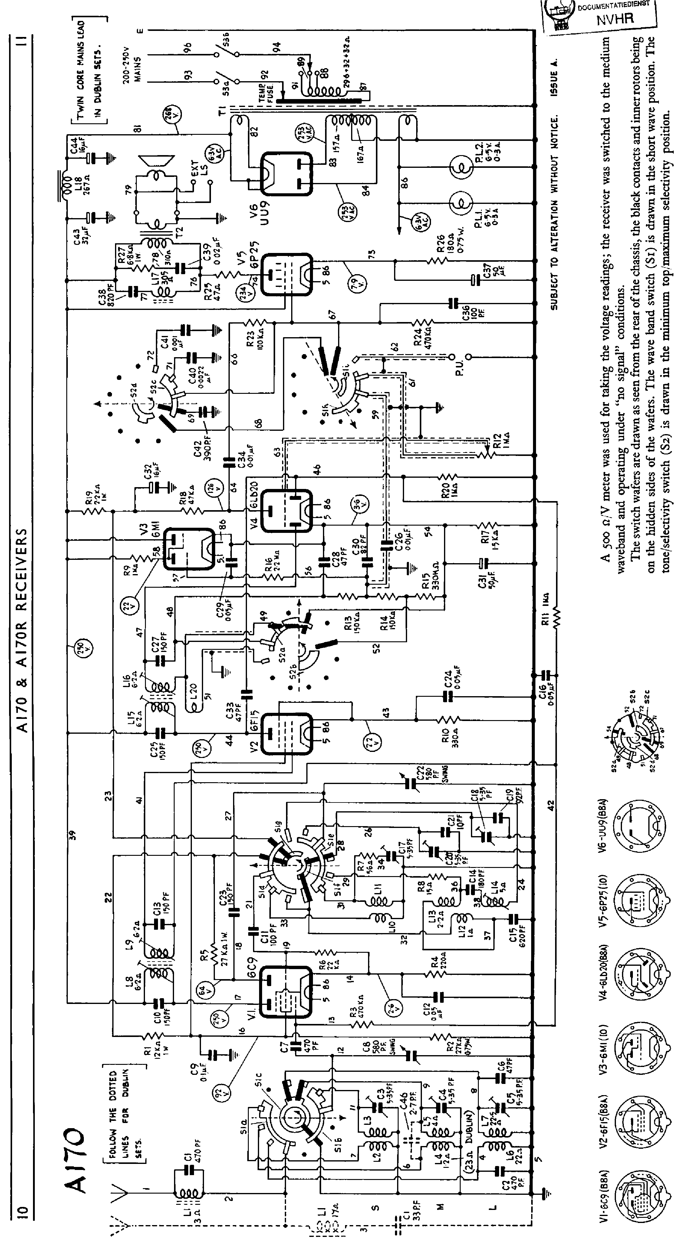 MURPHY A170 AC RECEIVER SCH service manual