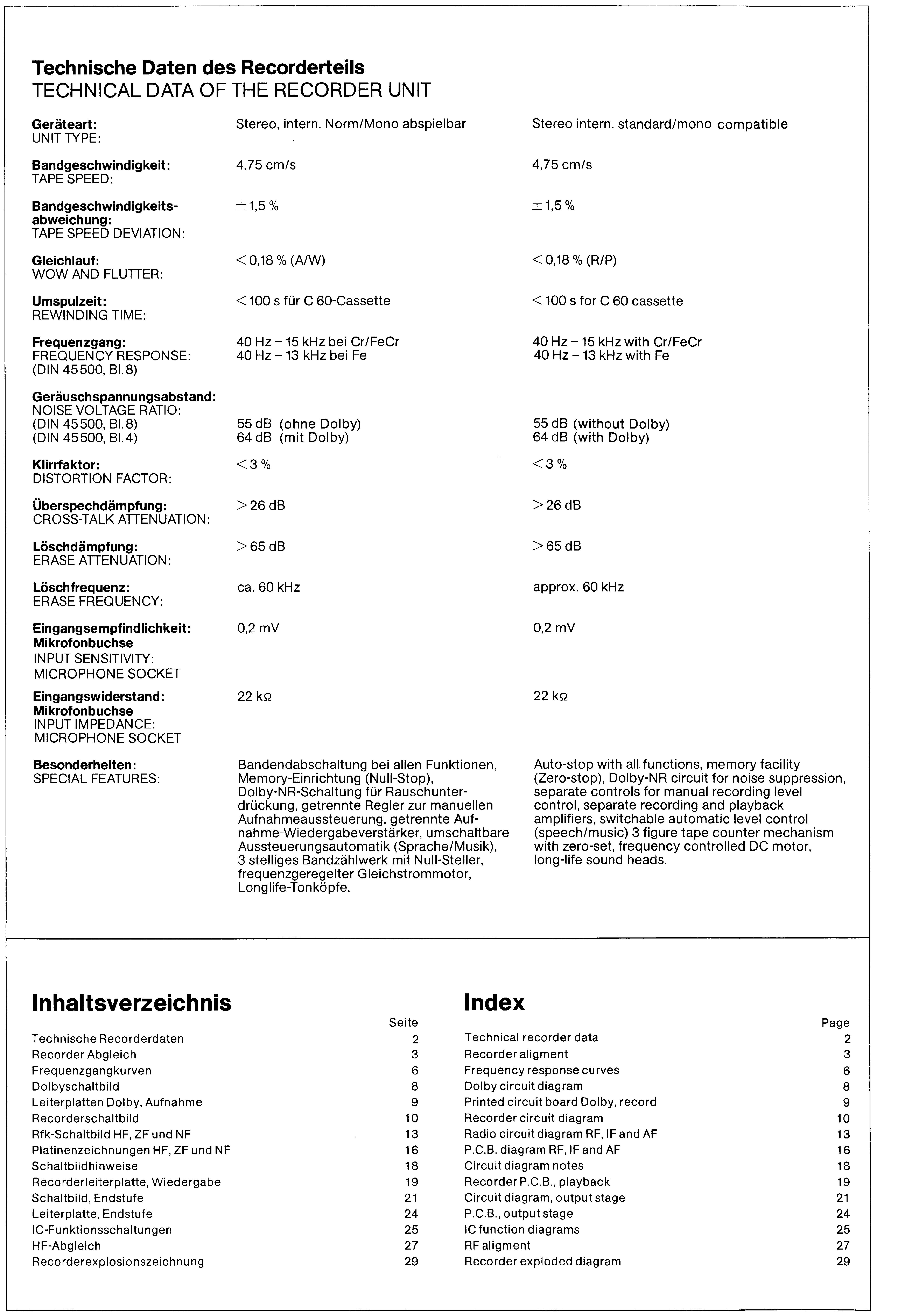 NORDMENDE HIFI-STEREO 8500 SC SM service manual (2nd page)
