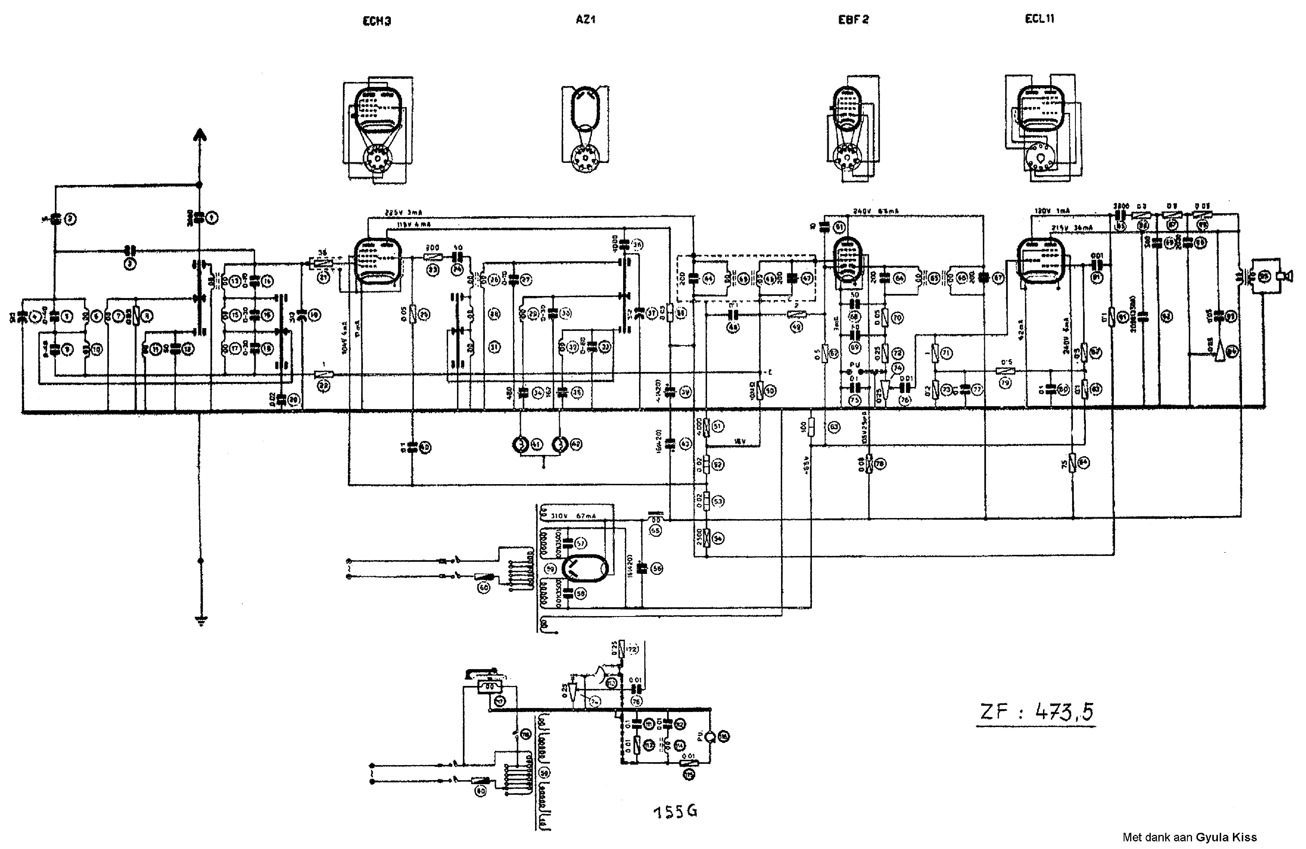 ORION 155G RADIO SCH service manual