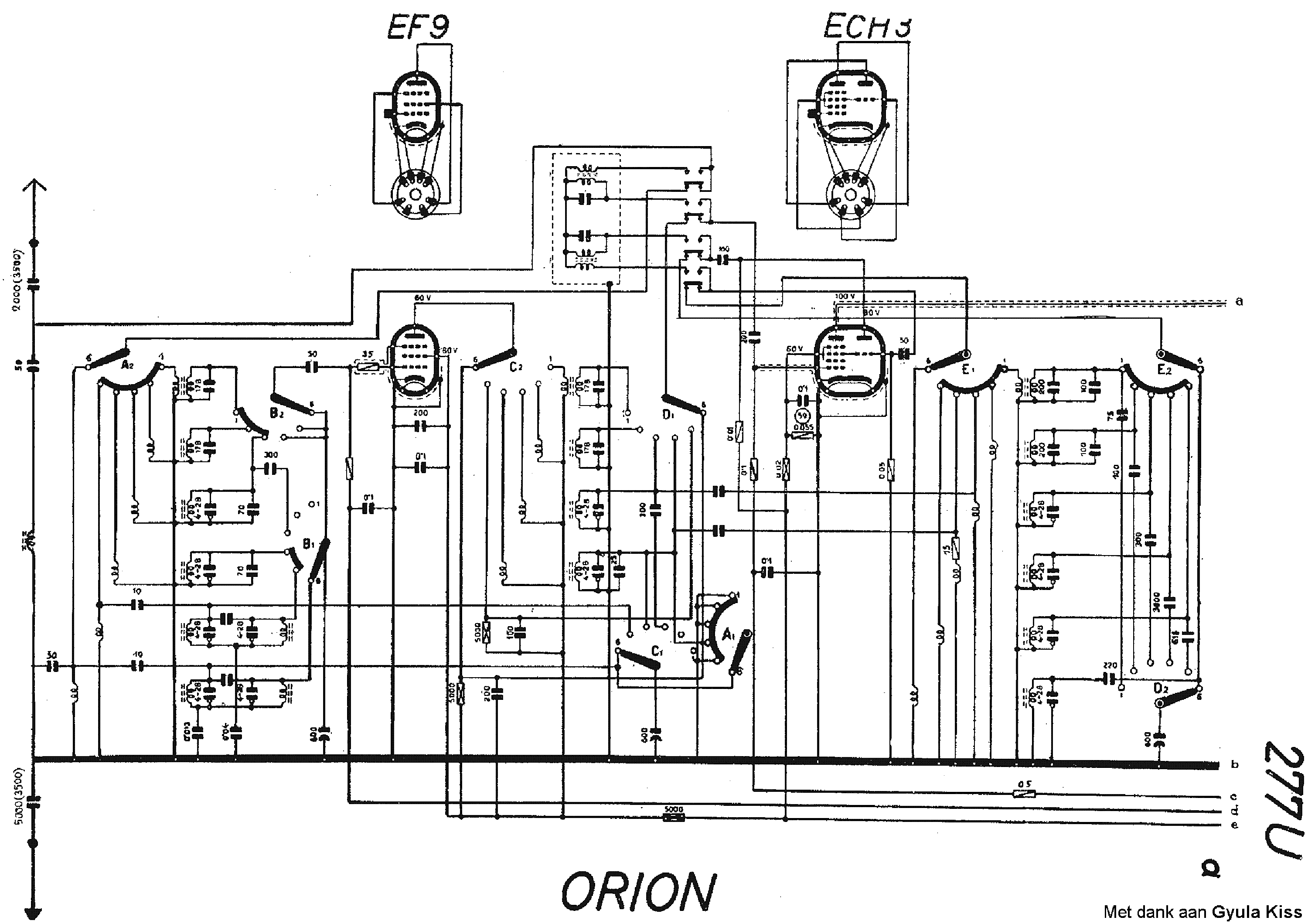 ORION 277U AC-DC RADIO SCH service manual