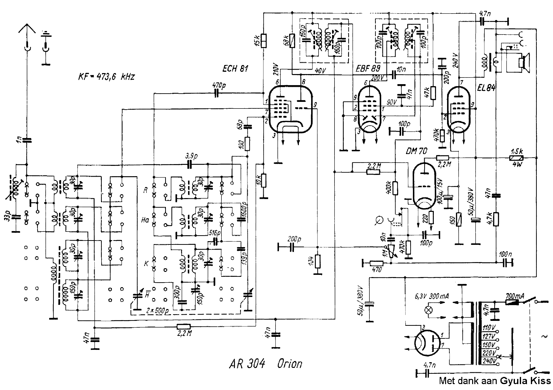 ORION AR304 RADIO SCH service manual
