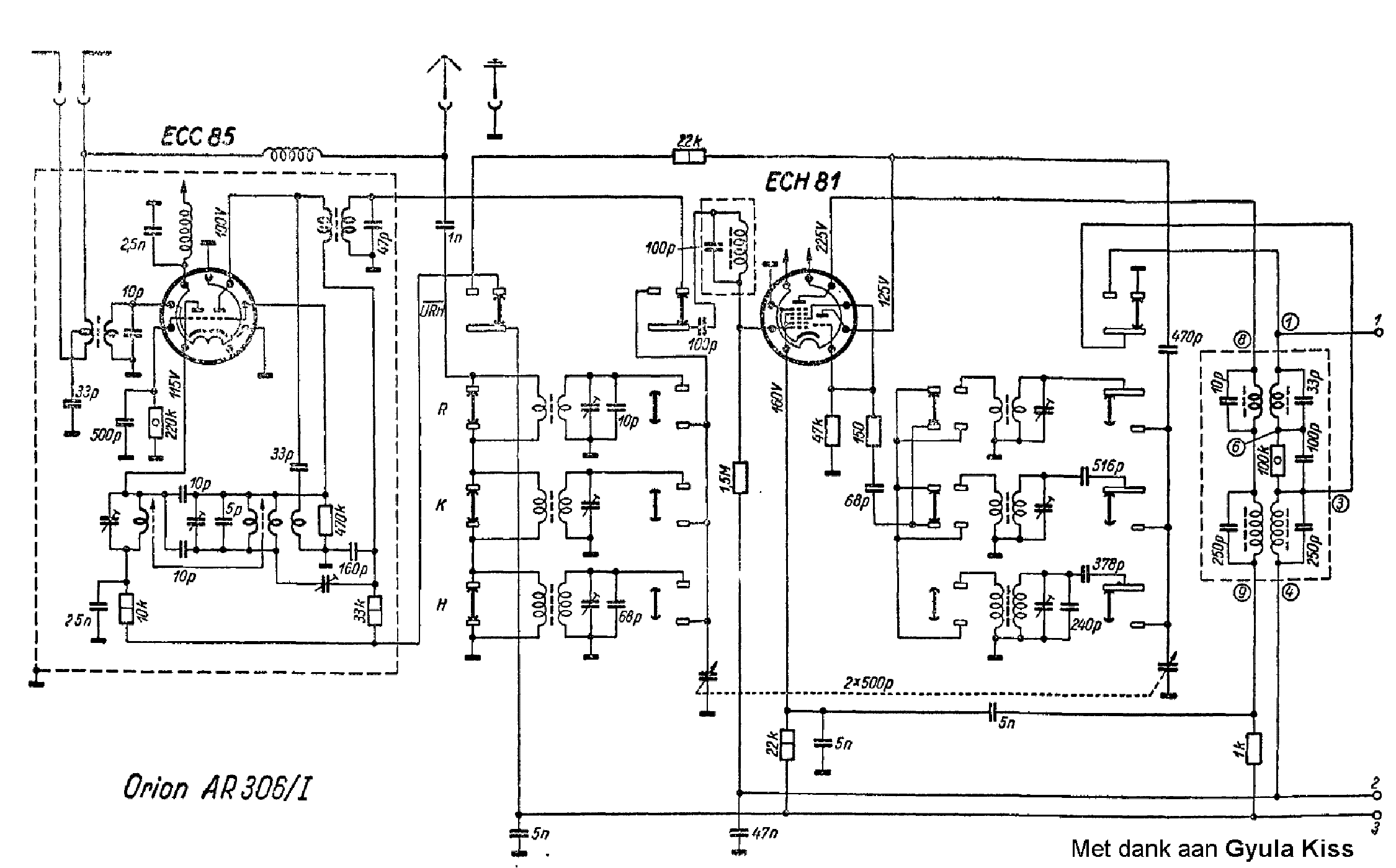 ORION AR306 RADIO SCH service manual