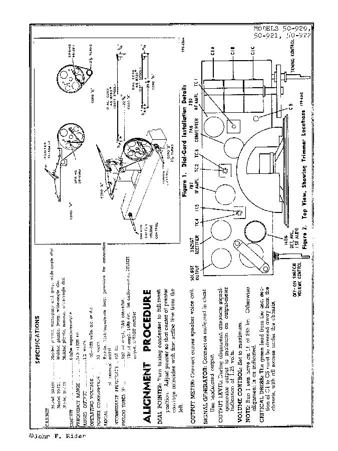 PHILCO 50-920 RADIO SM service manual