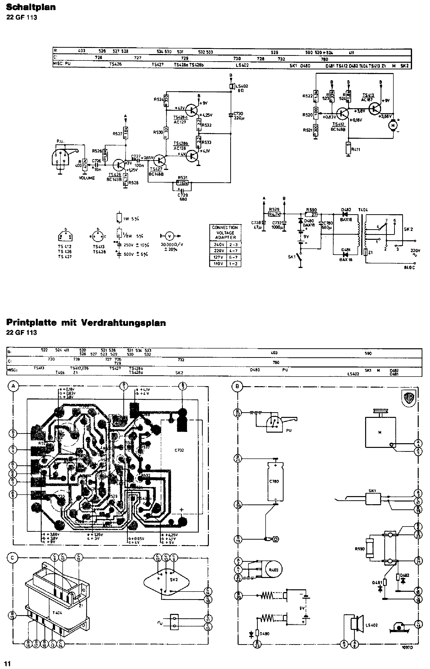 Philips Service Manual für 22 GF 623  Copy 