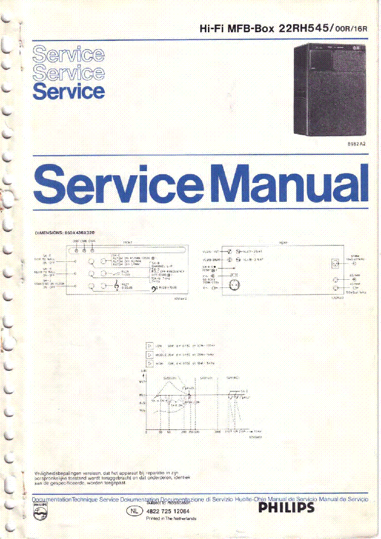 PHILIPS 22RH545-00R 16R SM service manual