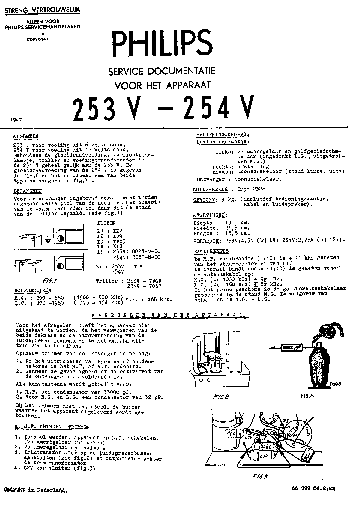PHILIPS 254V RADIO 1947 SM service manual (1st page)