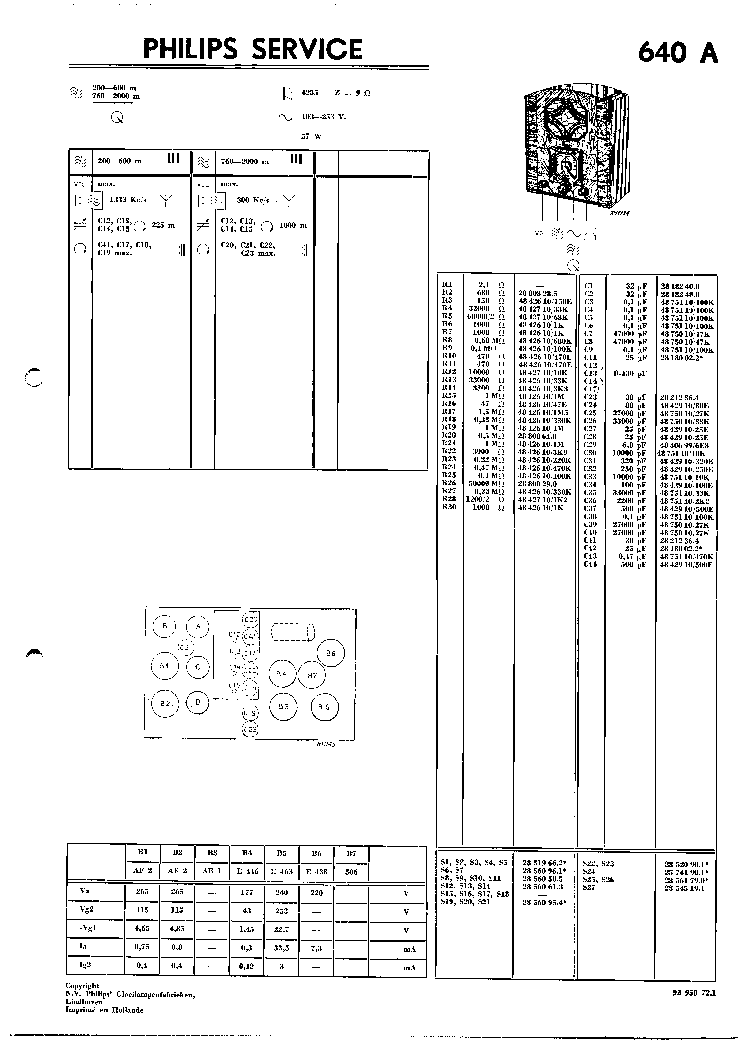 PHILIPS 640A SCH service manual (1st page)