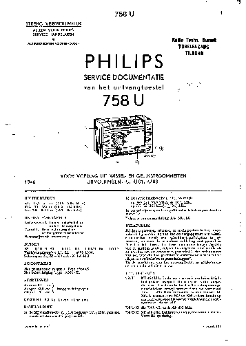 PHILIPS 758U AC-DC RADIO 1946 SM service manual (2nd page)