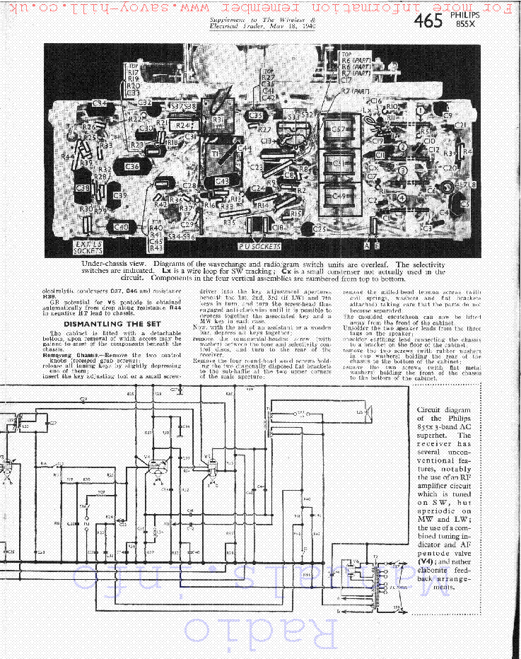 PHILIPS 855X service manual (2nd page)