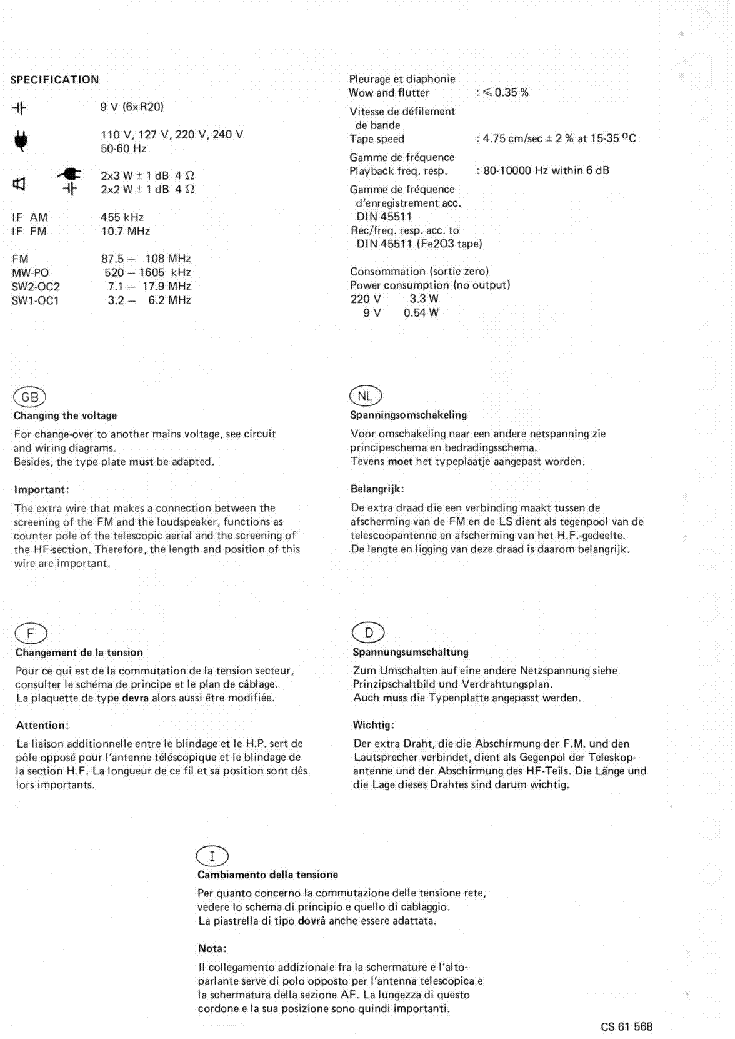 PHILIPS 90AR778-00 SM service manual (2nd page)
