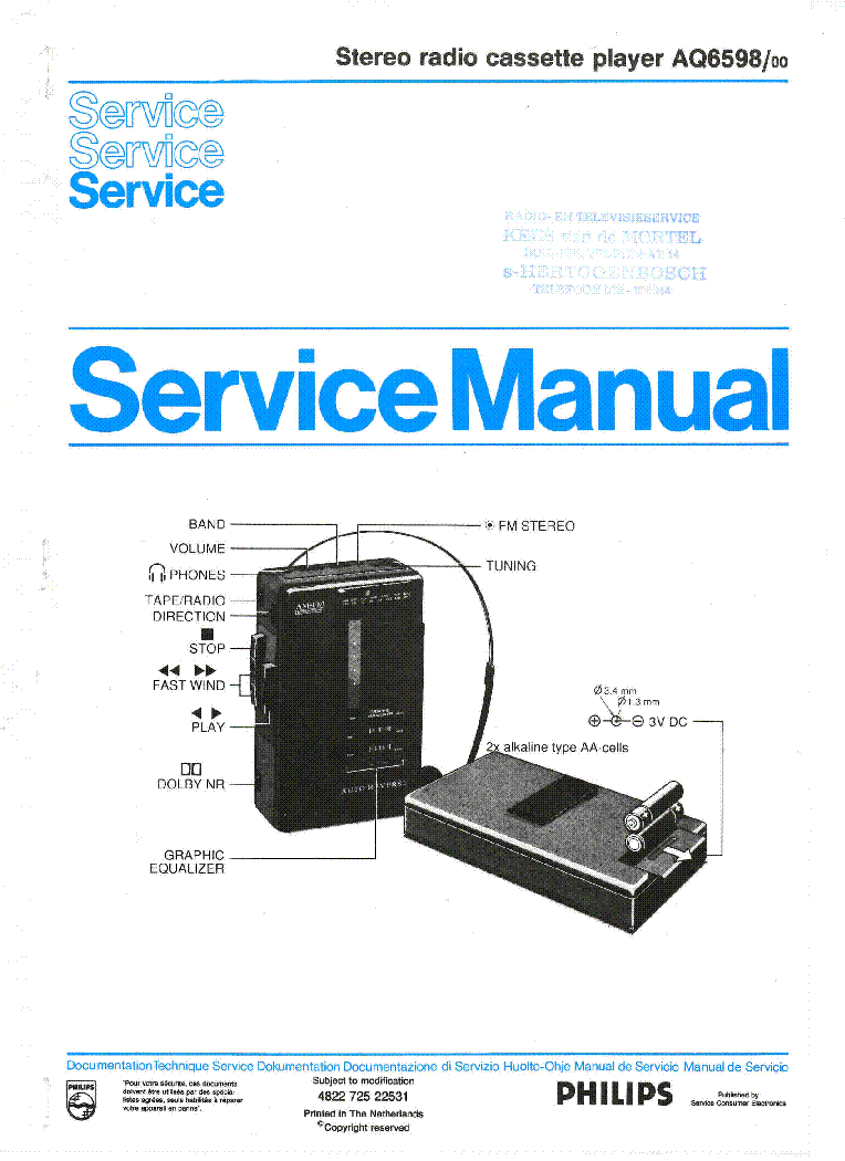 PHILIPS AQ6598 SM service manual (1st page)