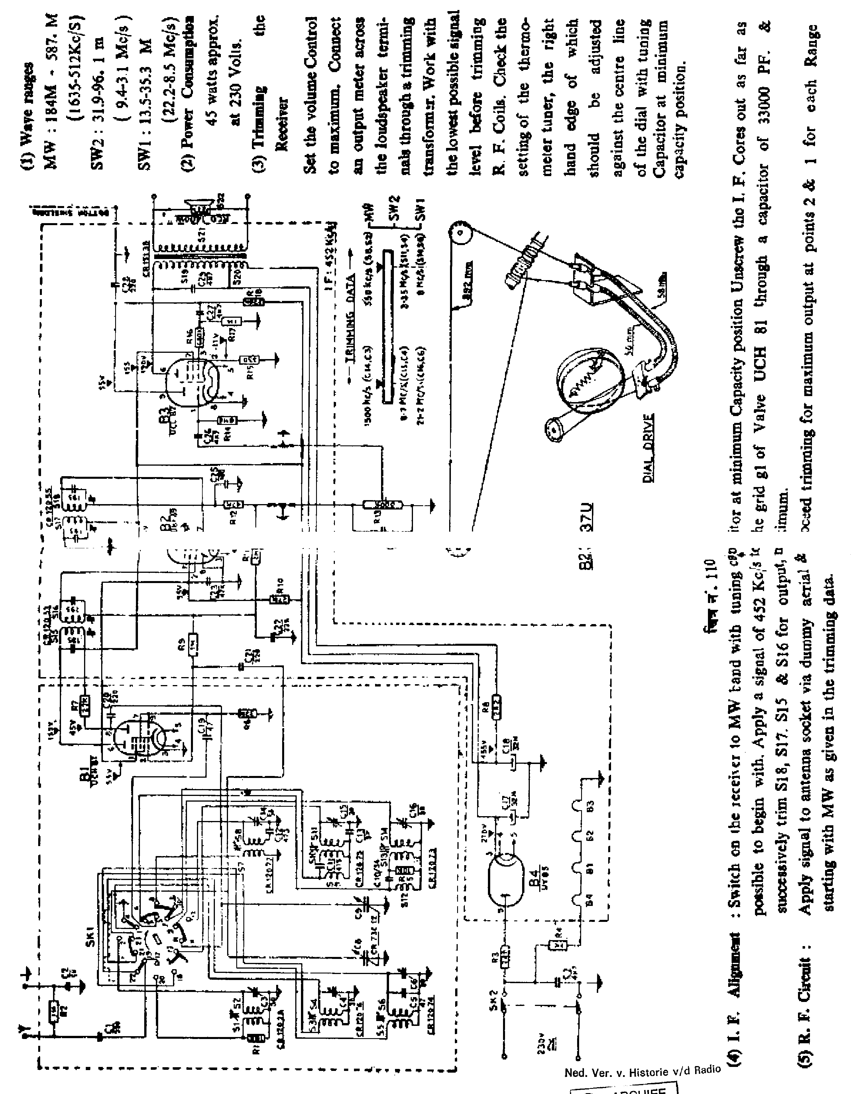 PHILIPS B2CA37U AC-DC RECEIVER SCH service manual (1st page)