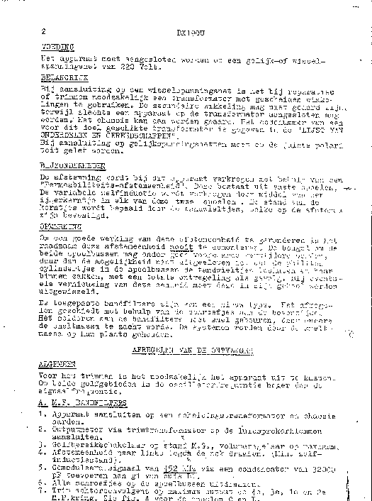 PHILIPS BX190U service manual (2nd page)