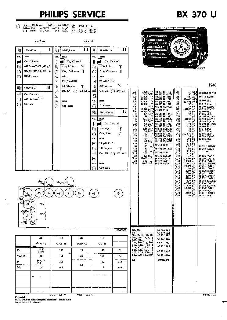 PHILIPS BX370U service manual (1st page)