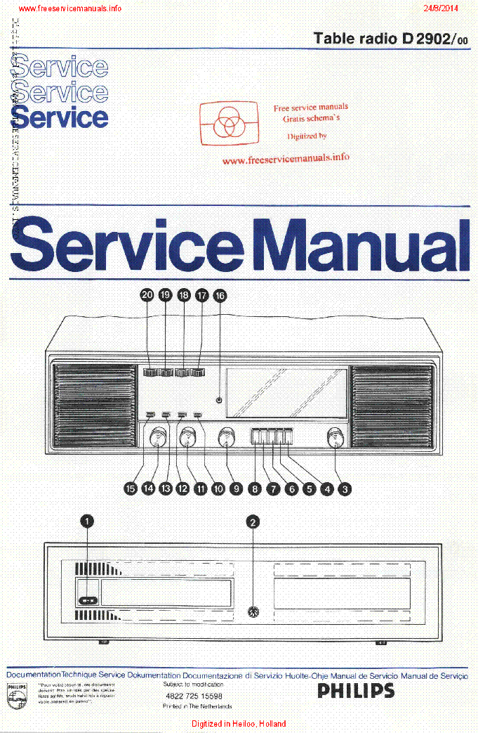 PHILIPS D2902 SM service manual (1st page)