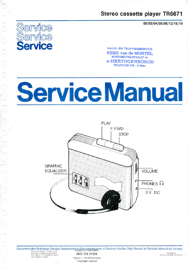 PHILIPS ERRES TR6671 SM service manual (1st page)