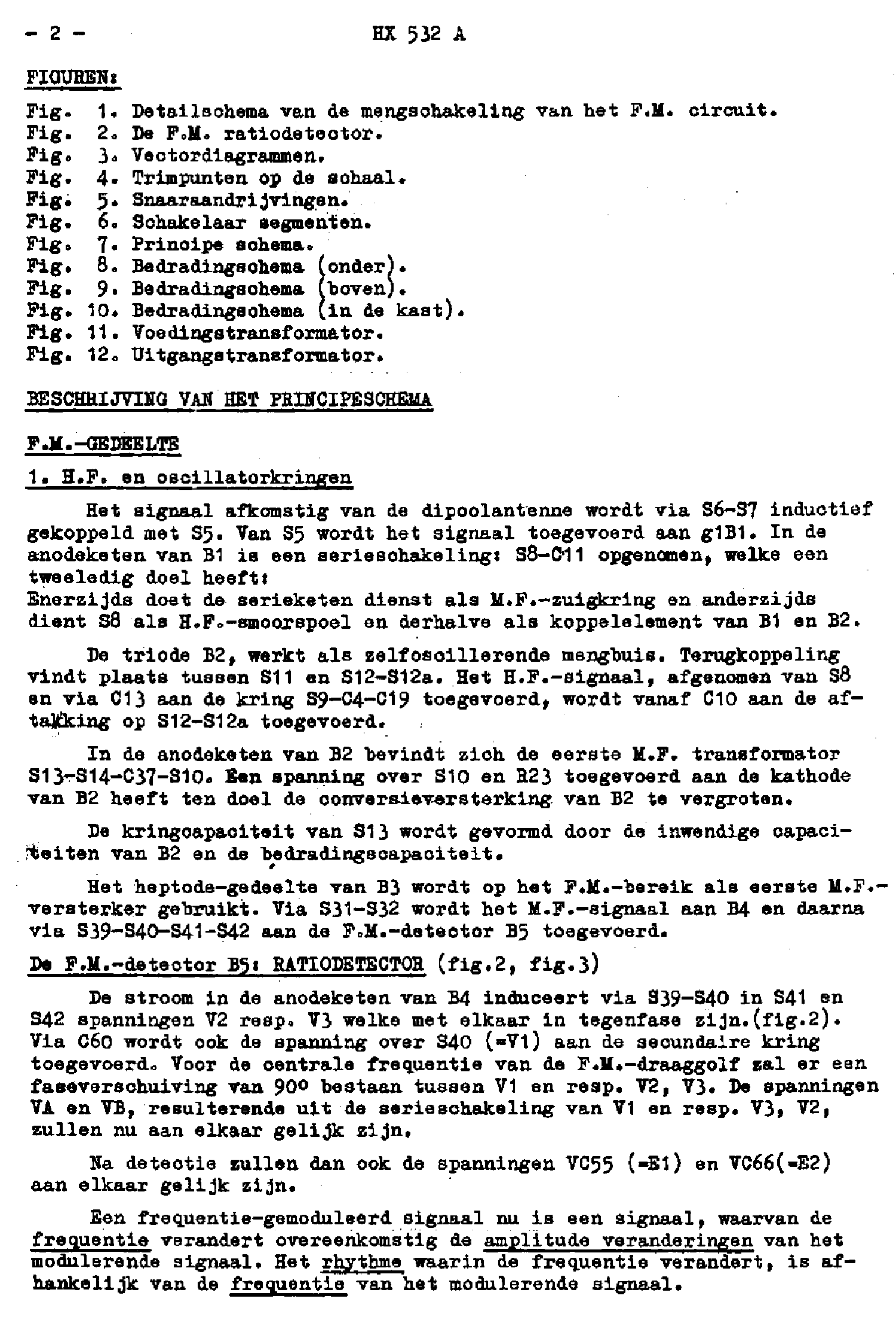 PHILIPS HX532A AM-FM RADIO-GRAMO 1953 SM service manual (2nd page)