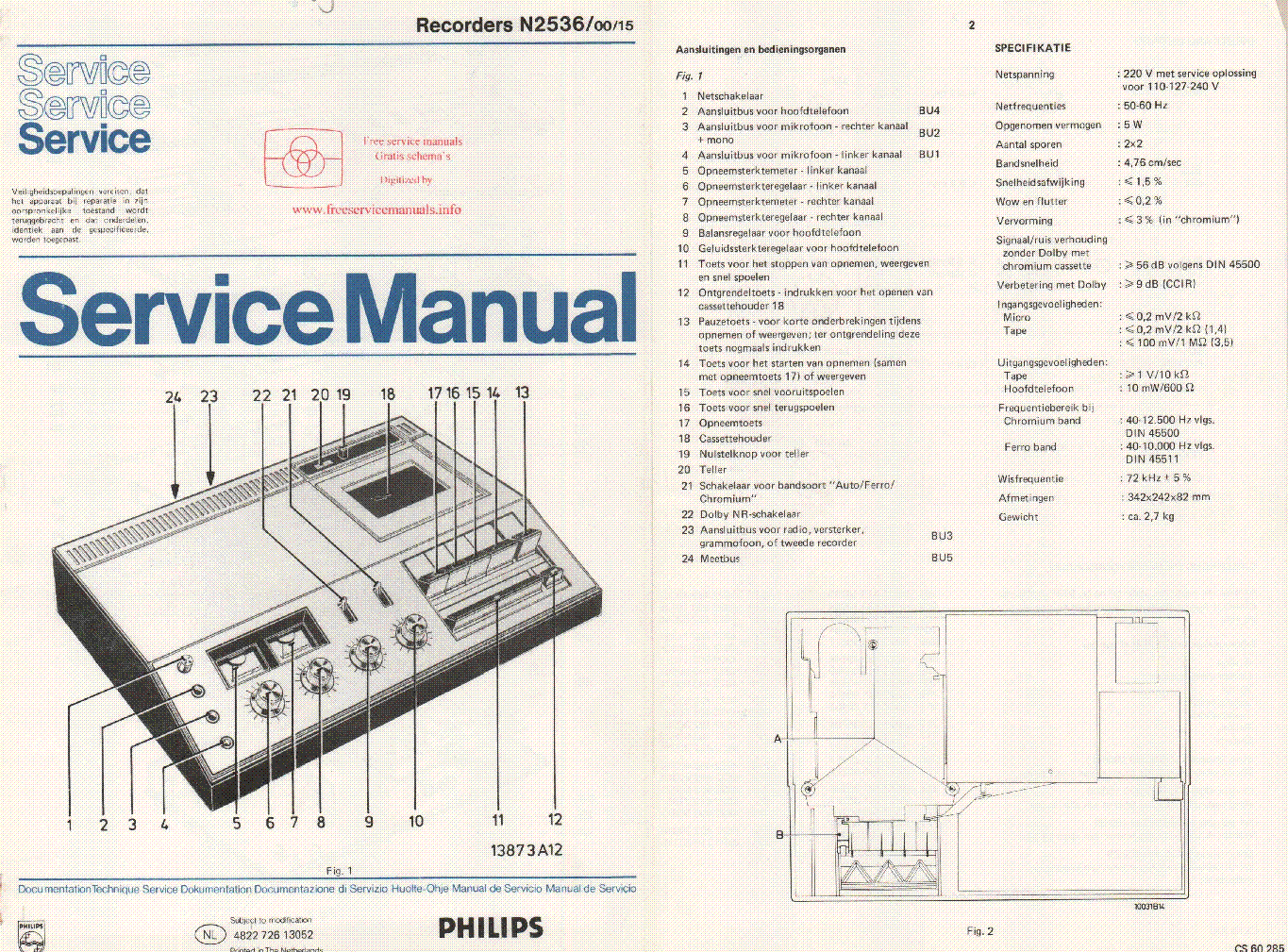 PHILIPS N2536 SM service manual (1st page)