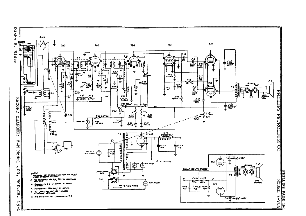 PHILLIPS 3-70A AM RADIO RECEIVER SCH Service Manual download ...