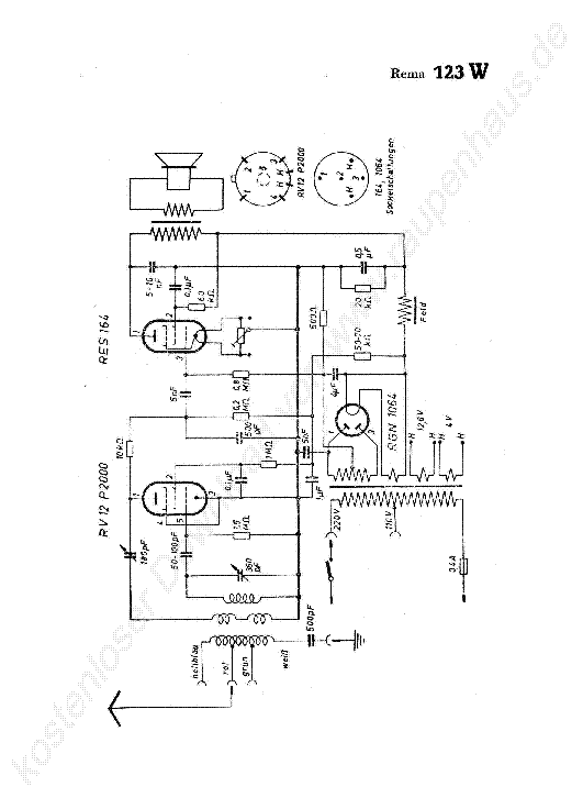 REMA 123 W RADIO 1947 SCH service manual