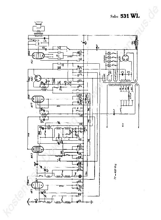 SABA 531 WL RADIO REGI 1935 SCH service manual