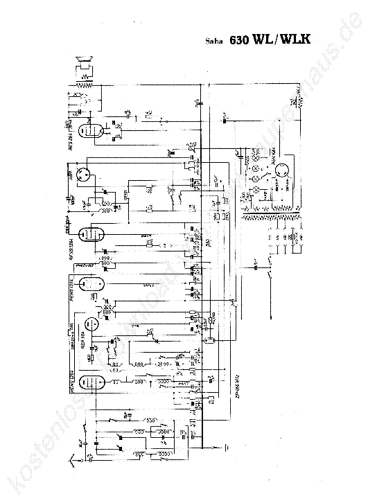 SABA 630 WL WLK RADIO REGI 1934 SCH service manual