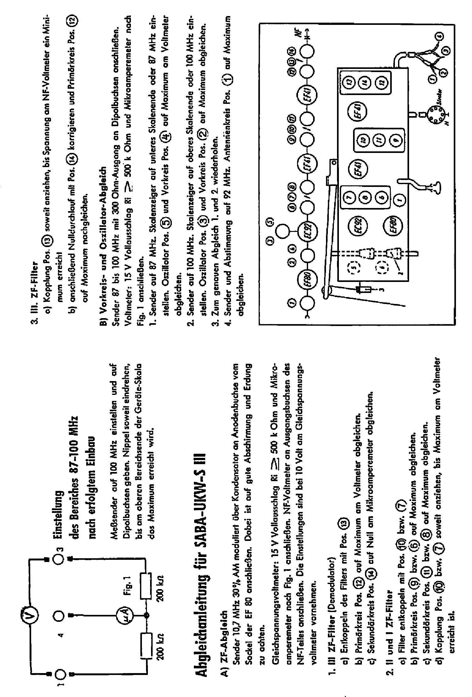 SABA UKW-S-III FM-CONVERTER RADIO 1953 SM service manual (2nd page)