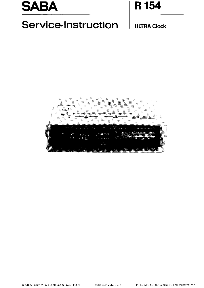 SABA ULTRA CLOCK SM service manual