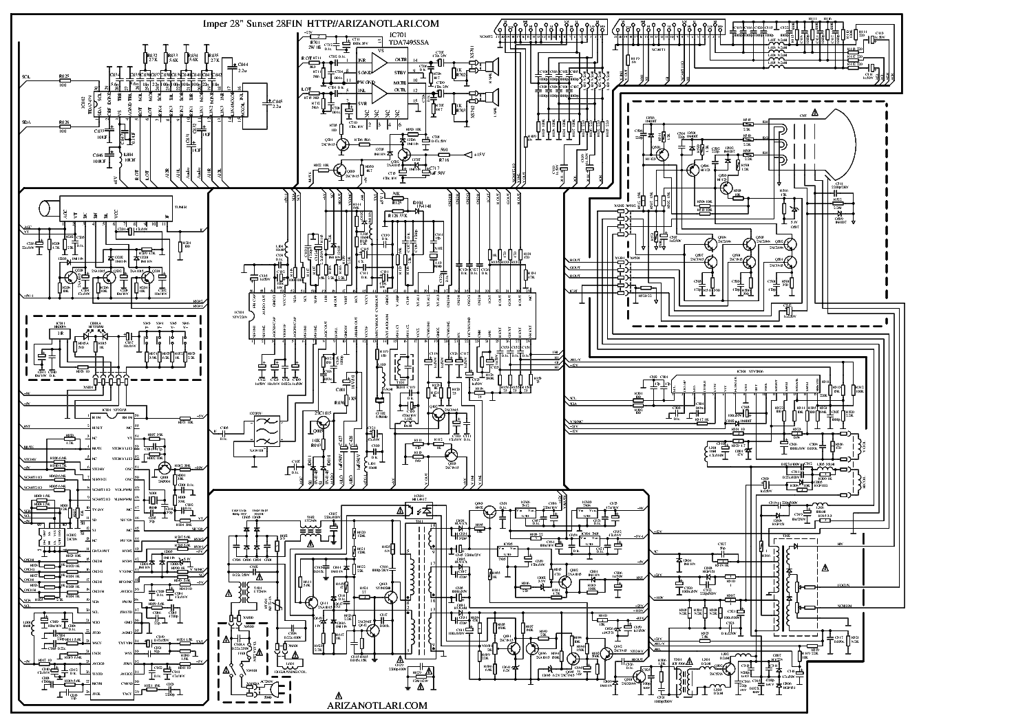 SCHAUB-LORENZ IMPER 28INCH SUNSET P2802JT TV SCH service manual