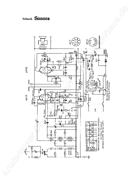 SCHAUB SONORA RADIO 1950 SCH service manual