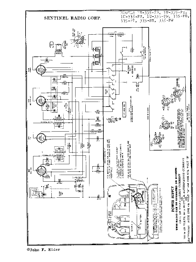 SENTINEL 1U-335-PG 1U-335-PI 1U-335-PM 1U-335-PW 335-PG 335-PI 335-PM 335-PW AC-DC RADIO SM service manual (1st page)