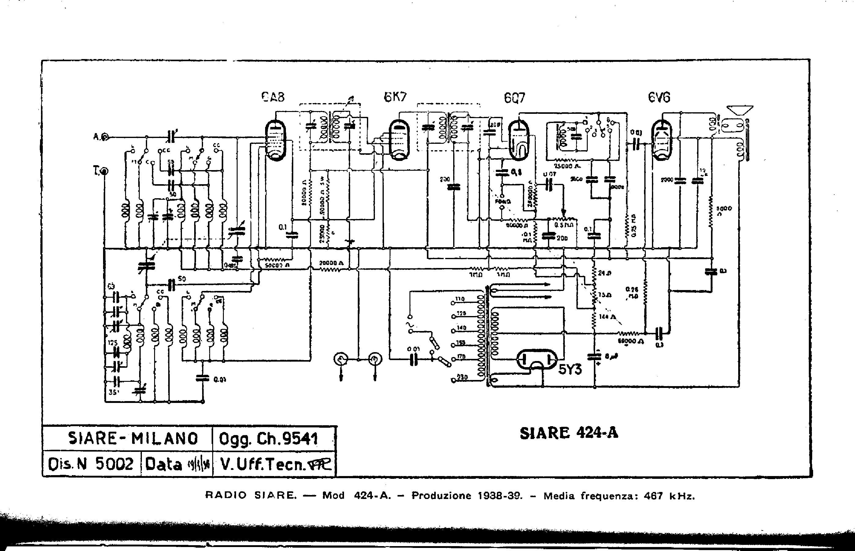 SIARE CROSLEY-S-424A service manual