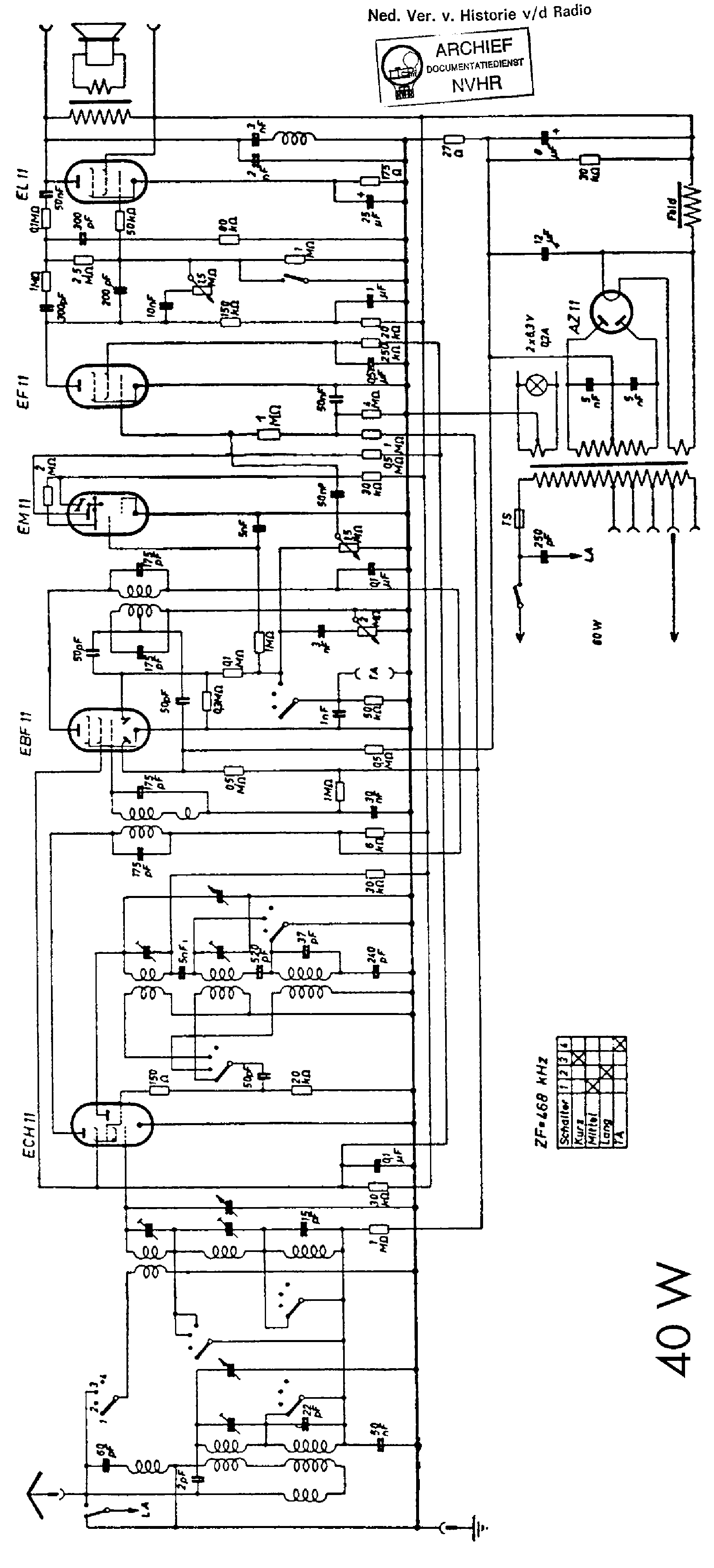 SIEMENS 40W AC RECEIVER 1940 SM service manual