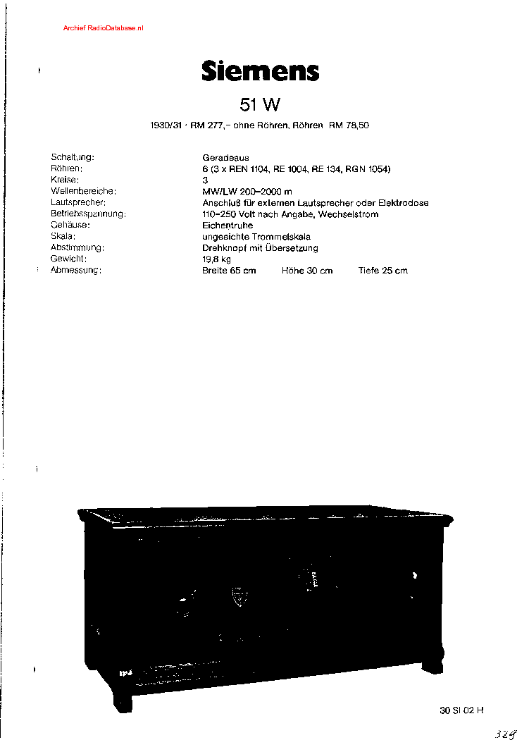 SIEMENS 51W RADIO 1930 SM service manual
