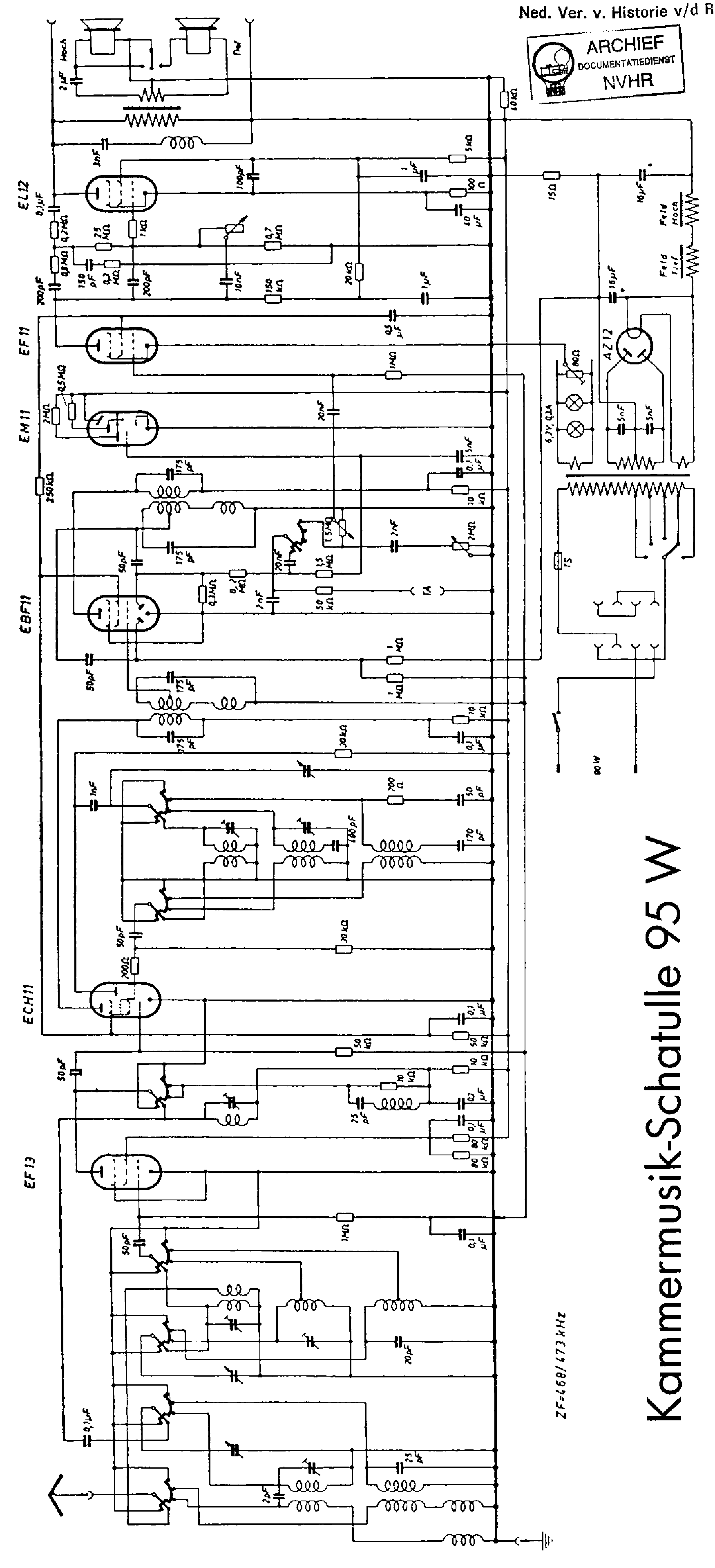 SIEMENS 95W KAMMERMUSIK-SCHATULLE AC RECEIVER 1939 SM service manual