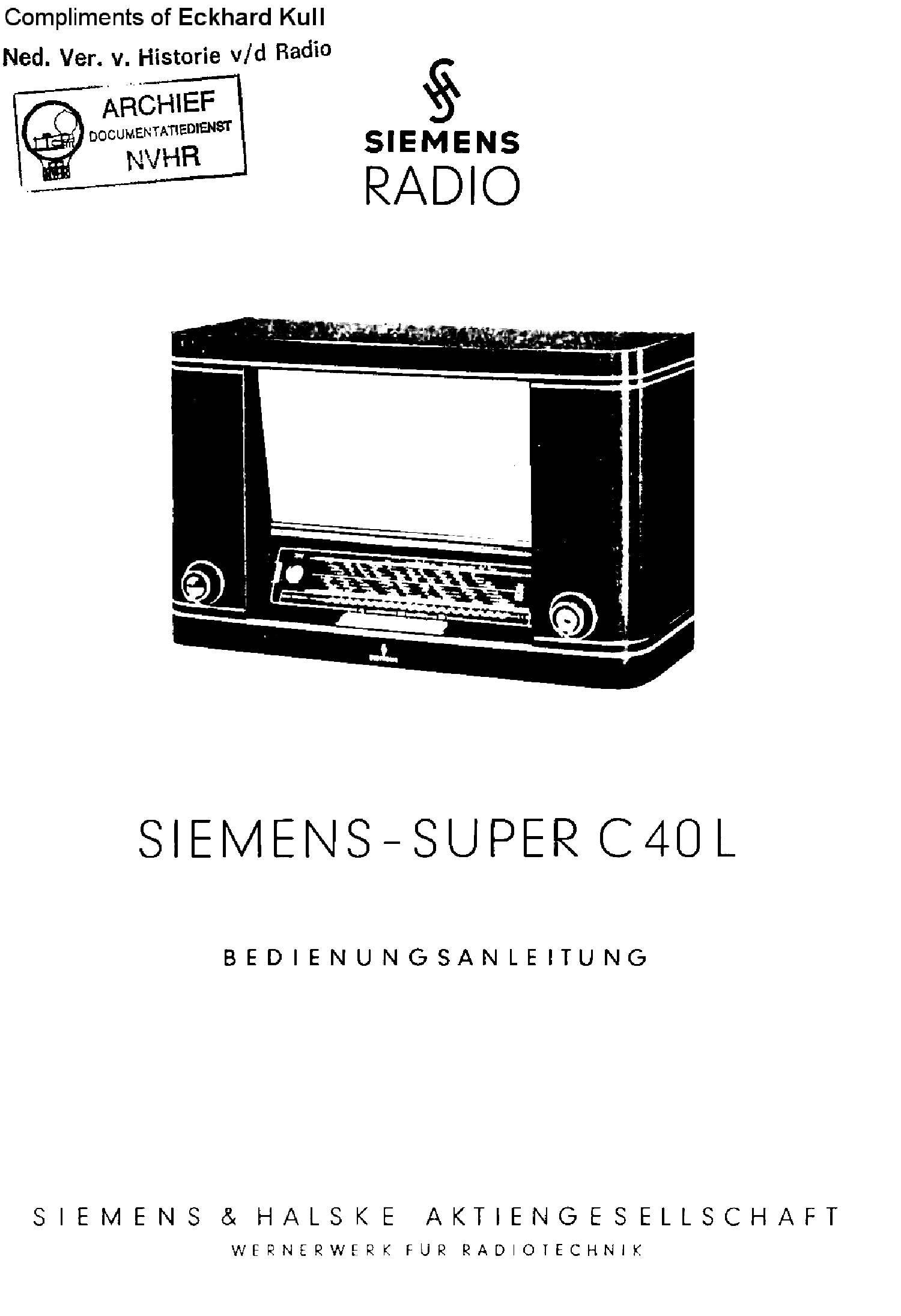 SIEMENS C40L AM-FM RECEIVER USR SM service manual